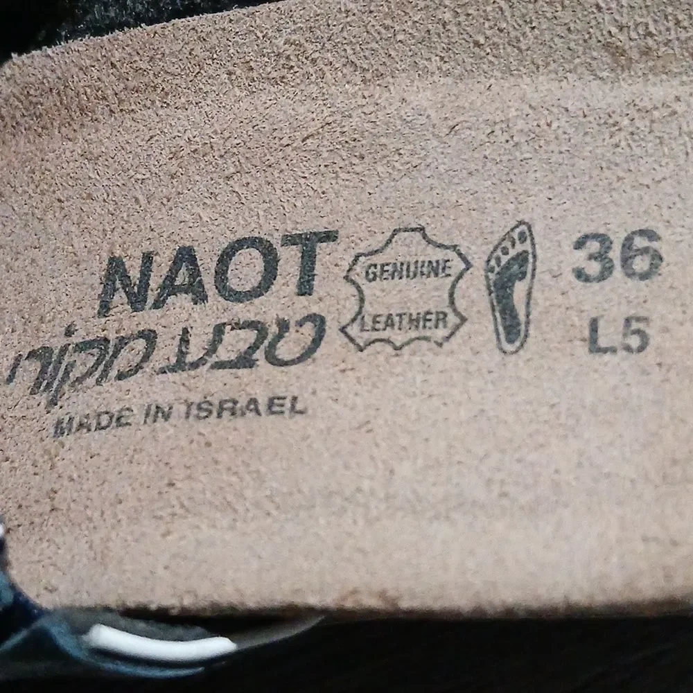 Naot Brown and Navy Women's Sandals Sz 36 NWOT